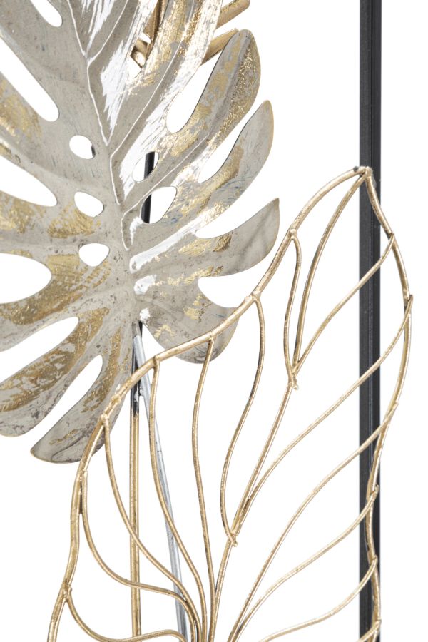 3D decoratief paneel in veelkleurig metaal, 28,5x3x74 cm