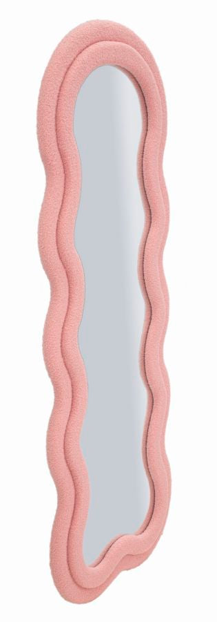 Wandspiegel met roze teddybeerlijst, 60x4x160 cm