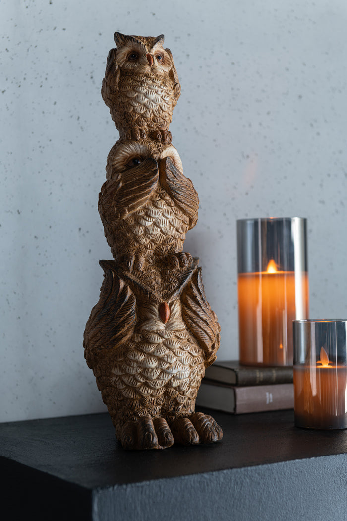 J-Line lamp Blinkend - glas - grijs - medium - LED lichtjes