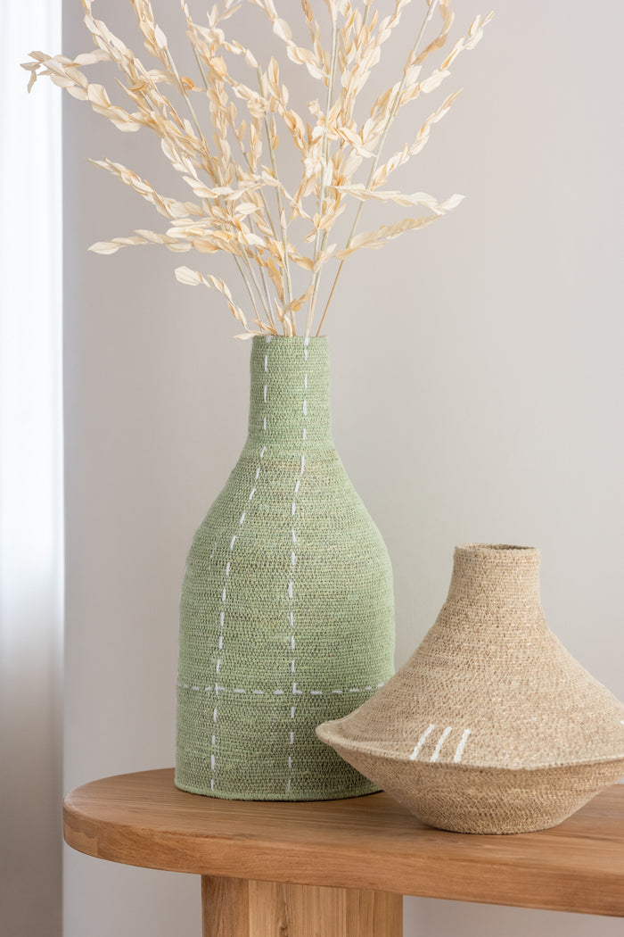 J-Line gedroogde Bladeren - jute - naturel - large