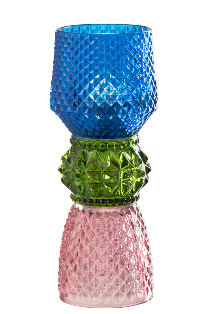 J-Line kaarshouder Jazzy - glas - mix