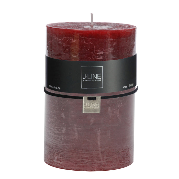 J-Line cilinderkaars - bordeaux - XL - 95U - 6 stuks