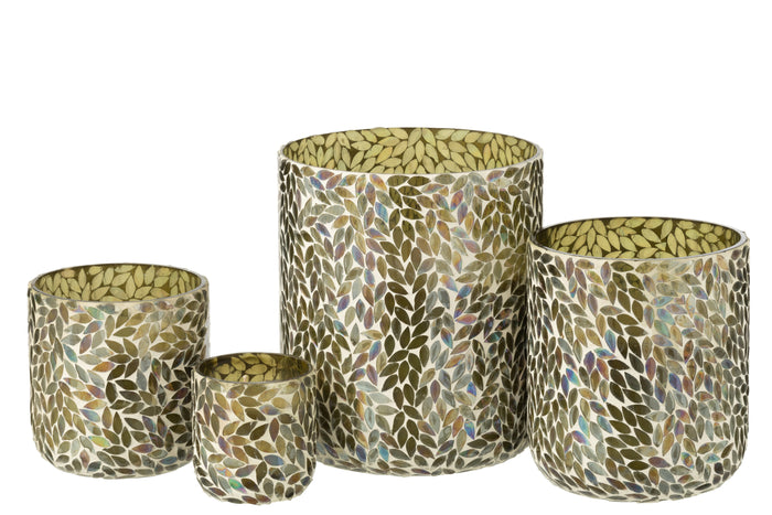 J-Line geurkaars Tender Rose - wax - groen - XL - 150U