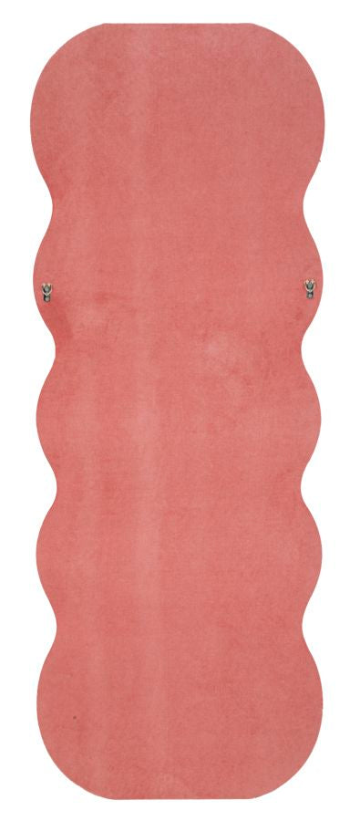 Wandspiegel met roze fluwelen lijst, 60x6x160 cm