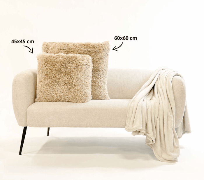 Dutch Decor sierkussen FLUFFY - 60x60 cm Pumice Stone