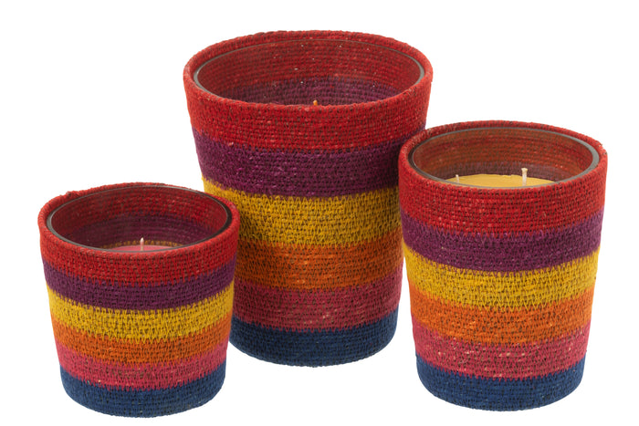 J-Line geurkaars mand - beige|mix - large - 75U