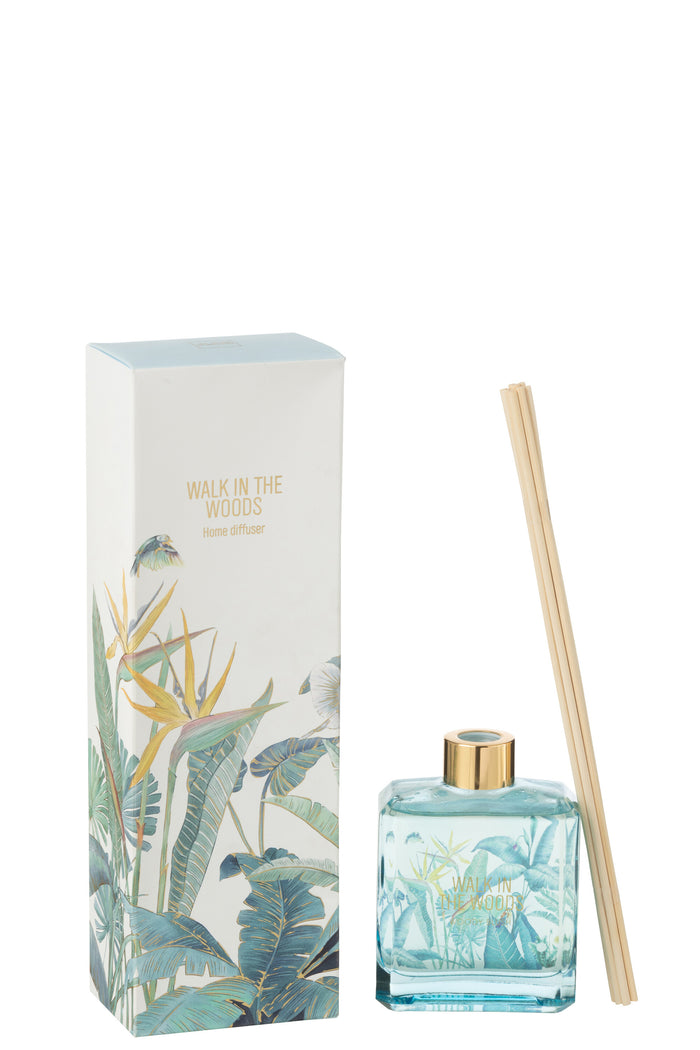 J-Line geurolie + stokjes Walk In The Woods - wax - blauw -