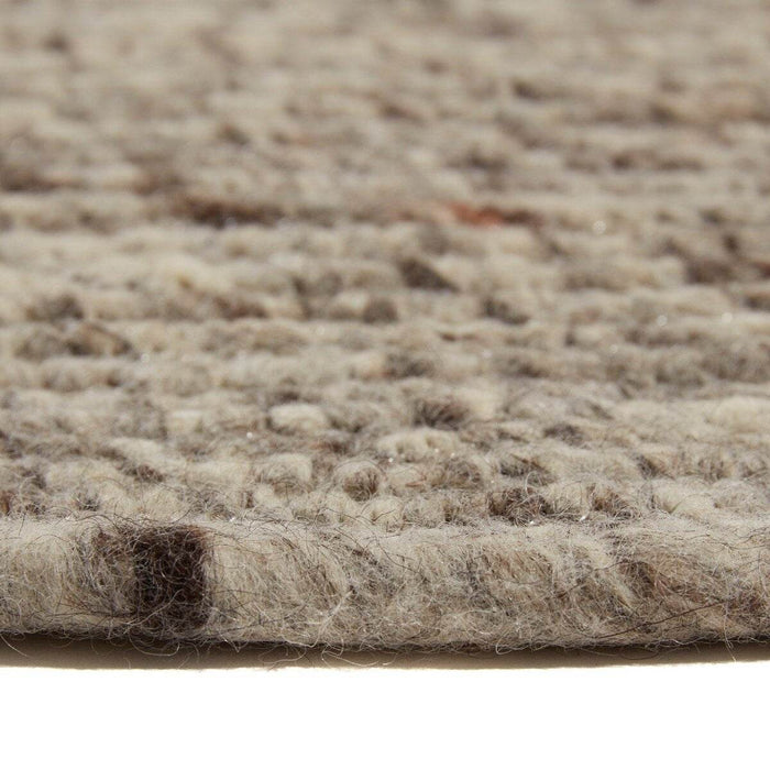 Interieur05 Rond wollen vloerkleed Gapo grijs gemeleerd op=op