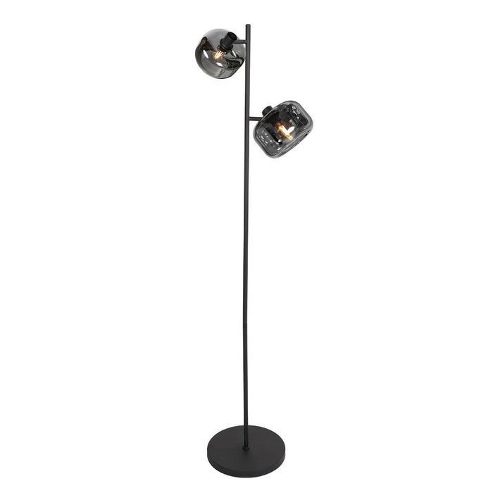 Mexlite Vloerlamp Tenebris Zwarte 2-Lichts 4213ZW