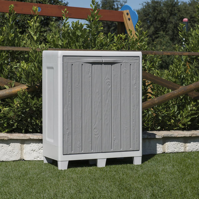 Toomax Florida XL opbergkast laag - lichtgrijs|donkergrijs