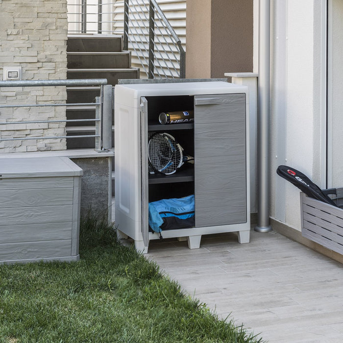 Toomax Woody's XL opbergkast laag - lichtgrijs|donkergrijs