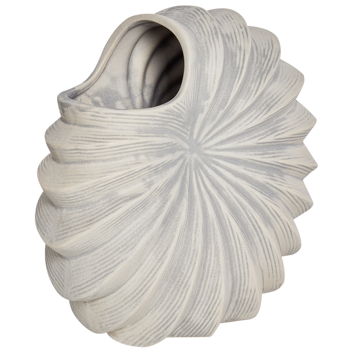 Beliani - SCUP - Bloemenvaas - Gebroken wit - Steengoed