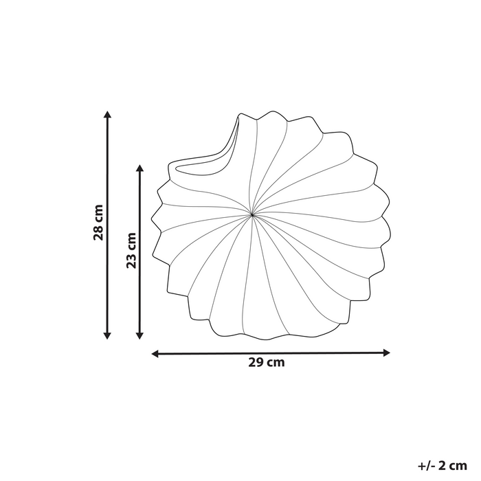 Beliani - SCUP - Bloemenvaas - Gebroken wit - Steengoed