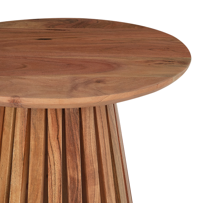 Beliani - MESILLA - Ronde salontafel - Donkerhout - Acaciahout