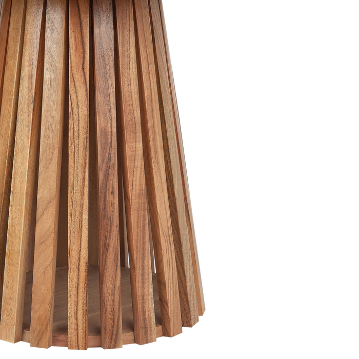 Beliani - MESILLA - Ronde salontafel - Donkerhout - Acaciahout