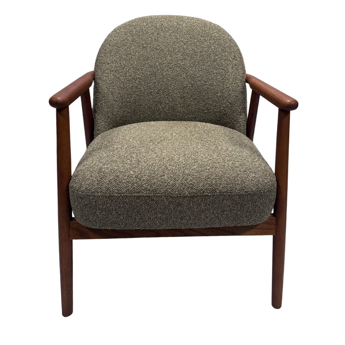DÉJA Living - Fauteuil - Taupe Stof|Walnoot - 65x72x81cm - Skövde