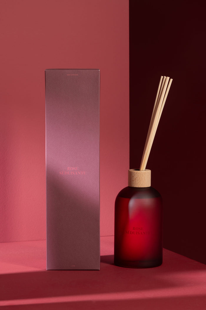 J-Line geurolie + stokjes Accords Essentiels - Rose Seduisante - rood