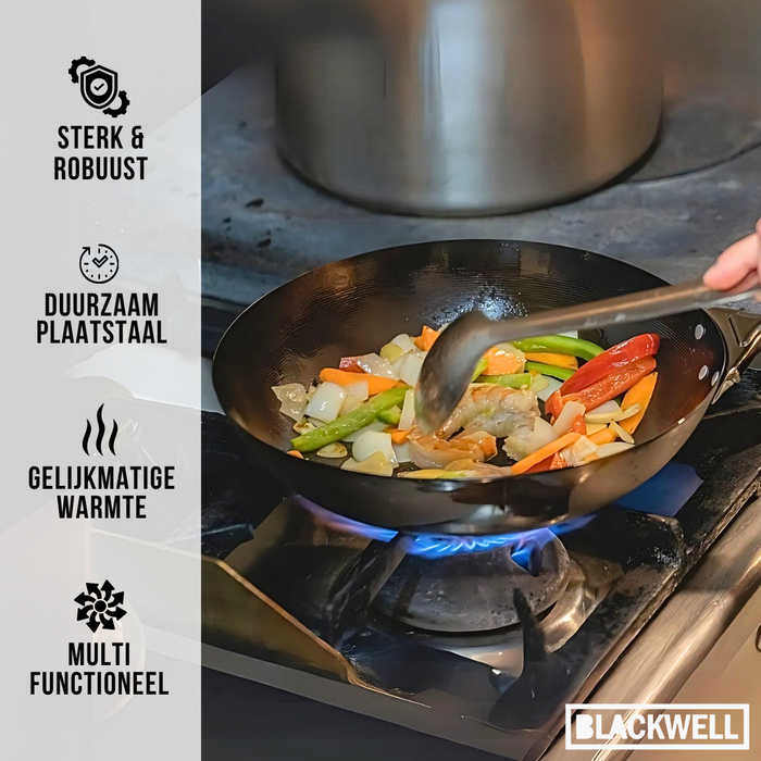 Cookinglife Pannenset Voccelli (Koekenpan ø 24 cm & Wokpan ø 25 cm) - zonder anti-aankbalaag