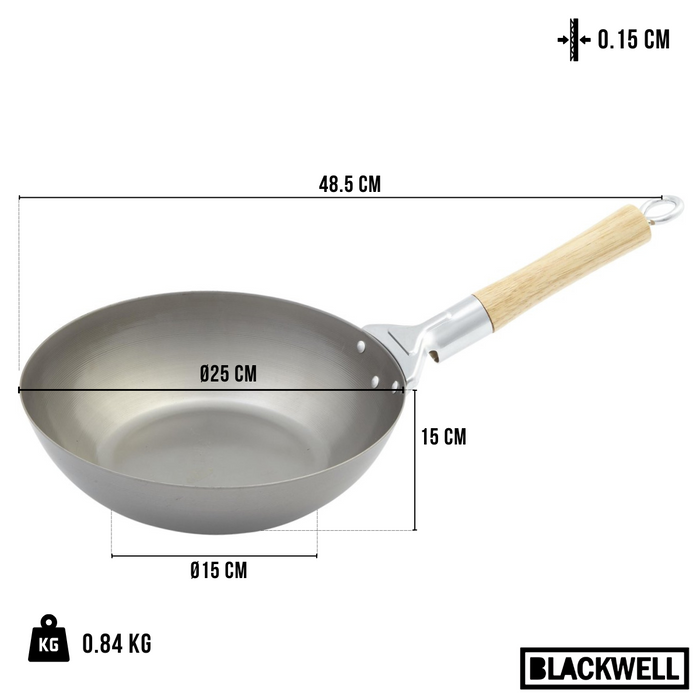 Cookinglife Pannenset Voccelli (Koekenpan ø 24 cm & Wokpan ø 25 cm) - zonder anti-aankbalaag