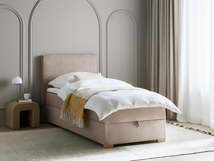 Beliani - MAJOR - Boxspring - Taupe - 90 x 200 cm - Stof