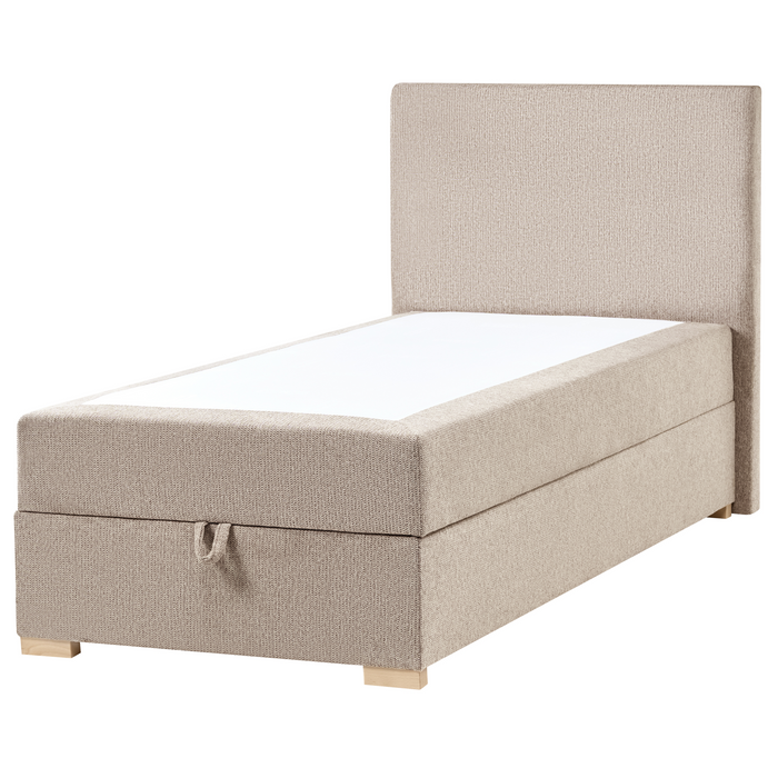 Beliani - MAJOR - Boxspring - Taupe - 90 x 200 cm - Stof