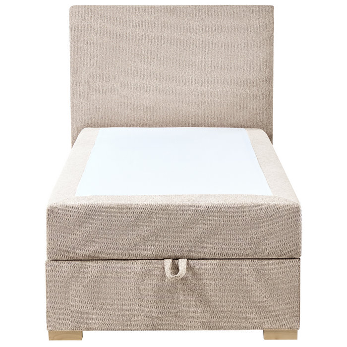 Beliani - MAJOR - Boxspring - Taupe - 90 x 200 cm - Stof