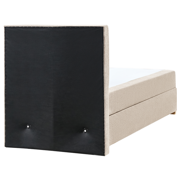 Beliani - MAJOR - Boxspring - Taupe - 90 x 200 cm - Stof