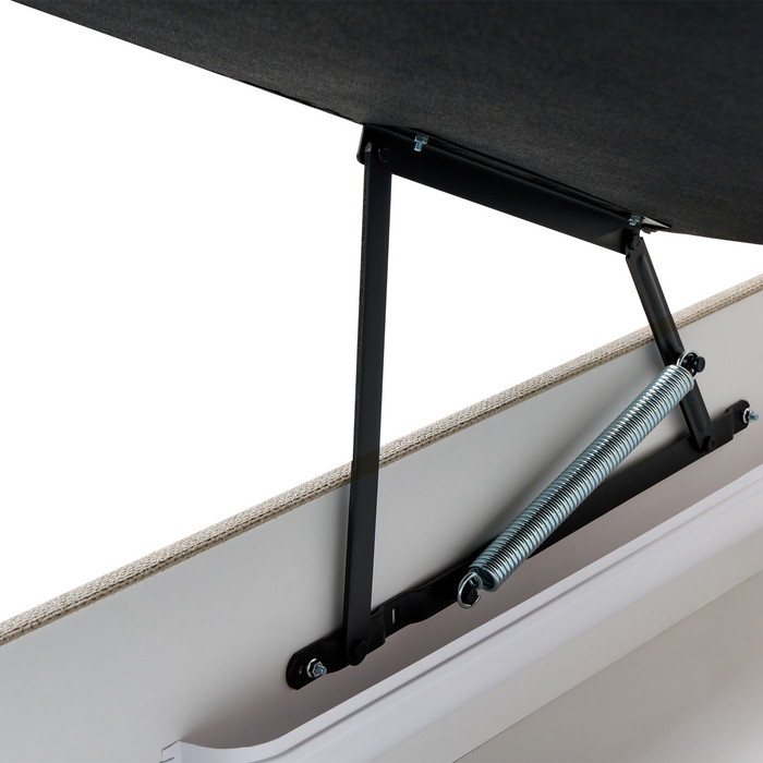 Beliani - MAJOR - Boxspring - Taupe - 90 x 200 cm - Stof