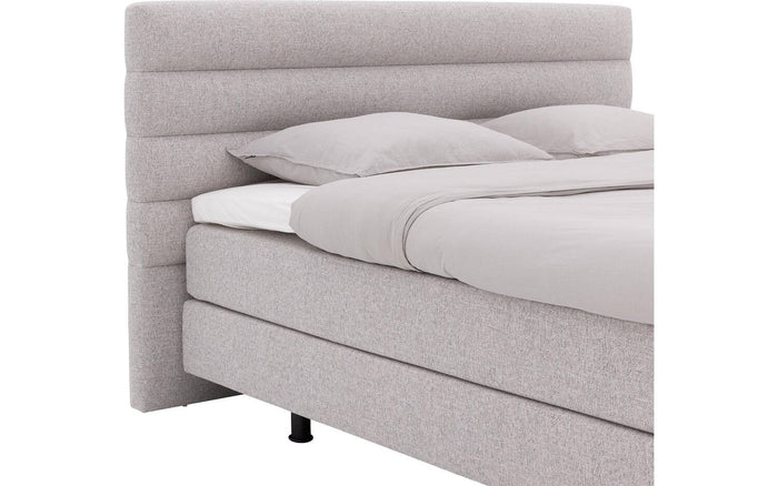 Goossens Boxspring Quatro inclusief topper - grijs - 180 x 214 cm cm