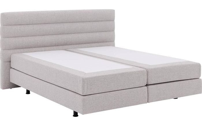 Goossens Boxspring Quatro inclusief topper - grijs - 180 x 214 cm cm
