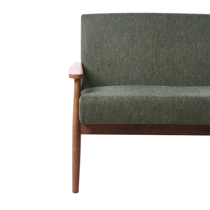 Beliani - ESRUM - Driezitsbank - Groen|Donkerbruin - Polyester