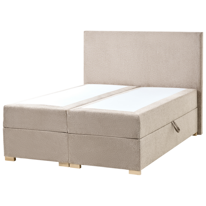 Beliani - MAJOR - Boxspring - Taupe - 120 x 200 cm - Stof