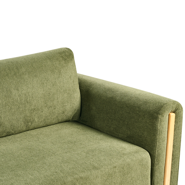 Beliani - KVAM - Slaapbank 3-zits opbergruimte - Groen - Polyester