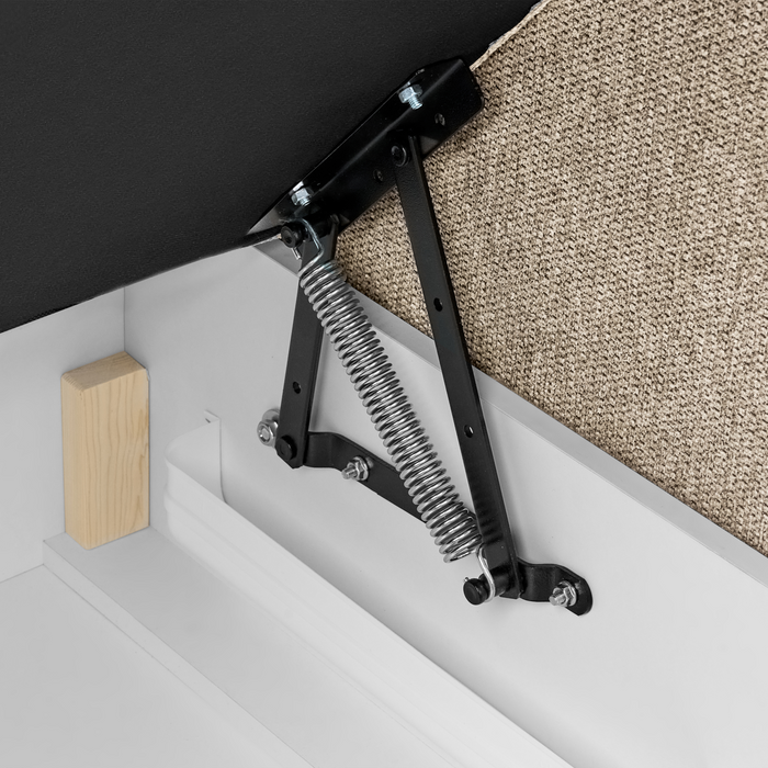 Beliani - MAJOR - Boxspring - Taupe - 120 x 200 cm - Stof