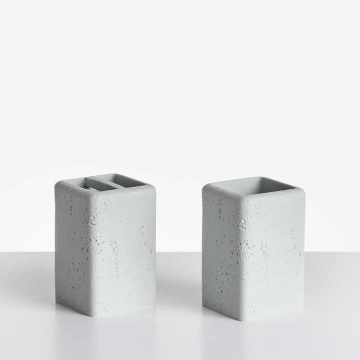 Beliani - VILCANOTA - Badkameraccessoireset - Grijs - Polyresin