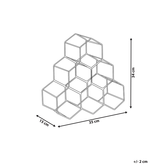 Beliani - LISTOWEL - Wijnrek - Goud - IJzer