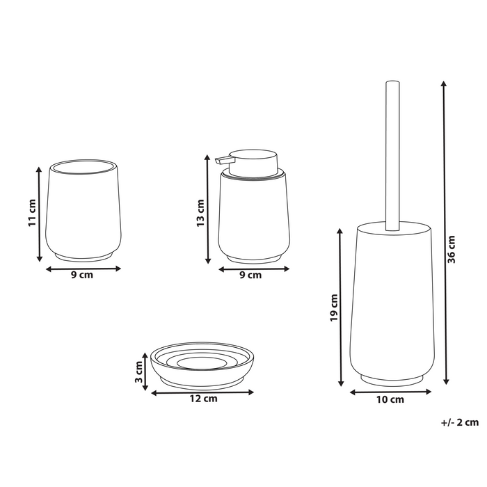 Beliani - SUCHES - Badkameraccessoireset - Roze - Polyresin