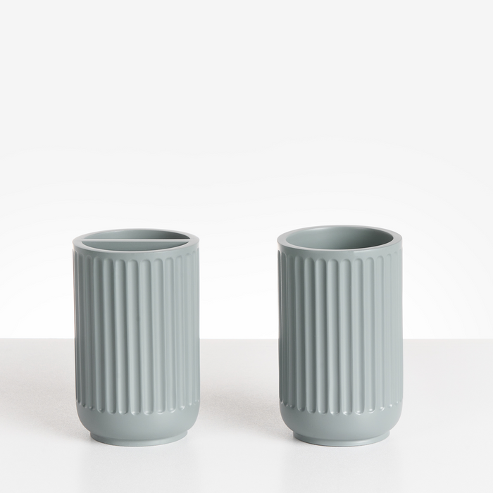 Beliani - HUARMEY - Badkameraccessoireset - Lichtgrijs - Polyresin