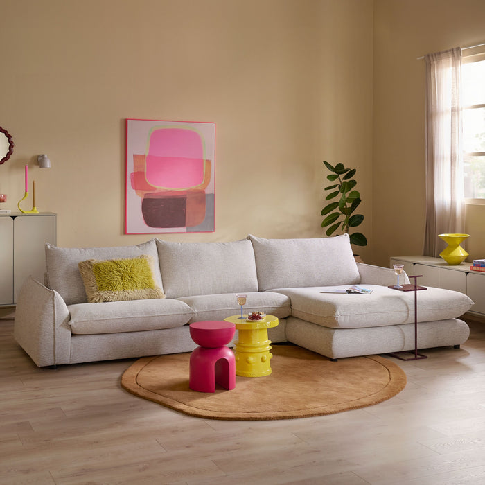 by fonQ Tovy Hoekbank met Chaise Longue Rechts - Naturel Melange