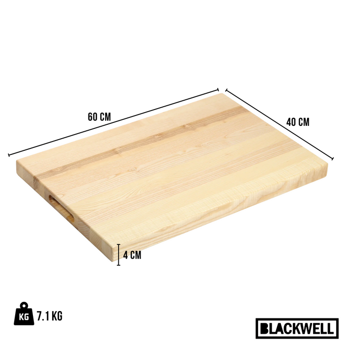 Blackwell Houten Snijplank - Met Greep - Beukenhout - 60 x 40 x 4 cm