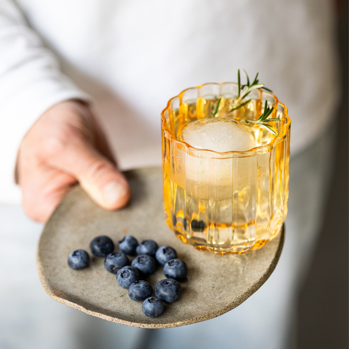 Tumbler Gaia | Set van 4 | whiskeyglas | 35cl | drinkglas | oker