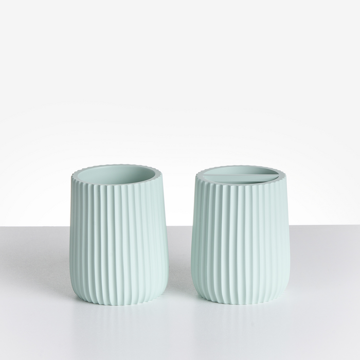 Beliani - POZUZO - Badkameraccessoireset - Mintgroen - Polyresin