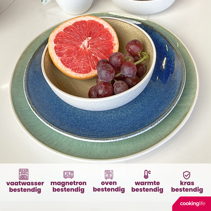 Cookinglife Dinerborden Belize ø 25 cm - 6 stuks