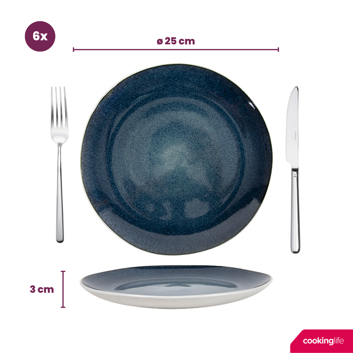 Dinerborden Belize ø 25 cm - 6 stuks - Cookinglife