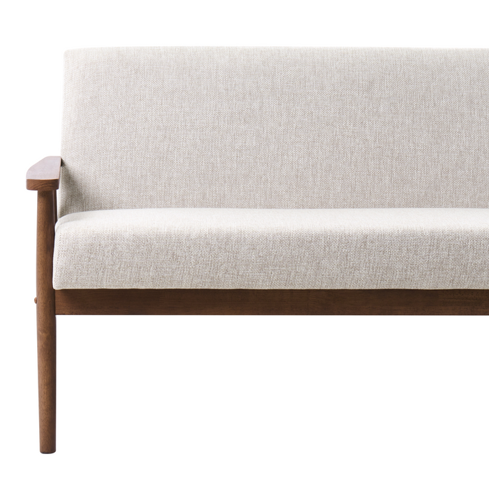 Beliani - ESRUM - Driezitsbank - Grijs|Donkerbruin - Polyester