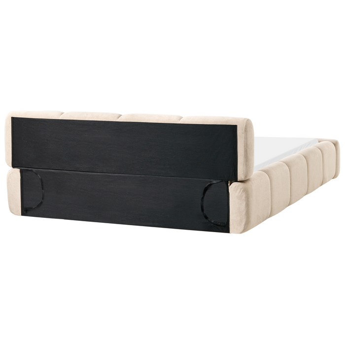 Beliani - ORVILLE - Tweepersoonsbed - Taupe - 160 x 200 cm - Polyester