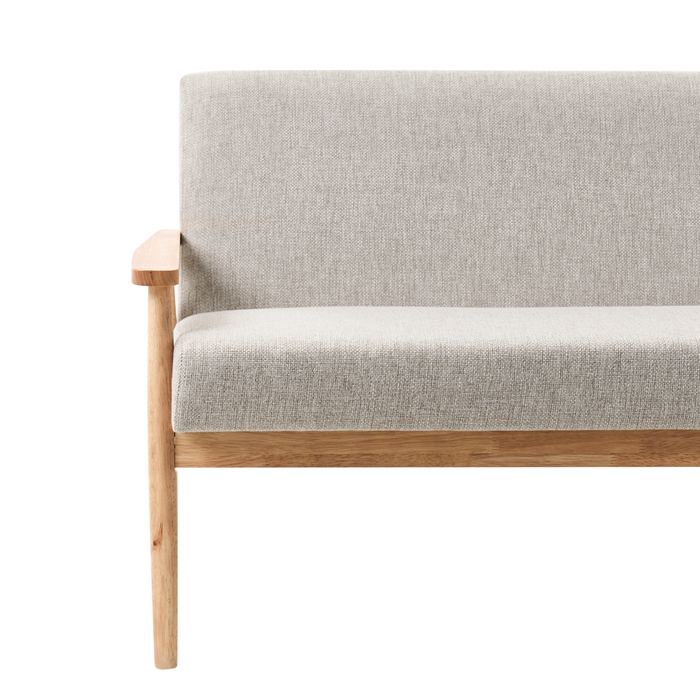 Beliani - ESRUM - Driezitsbank - Grijs|Lichtbruin- Polyester