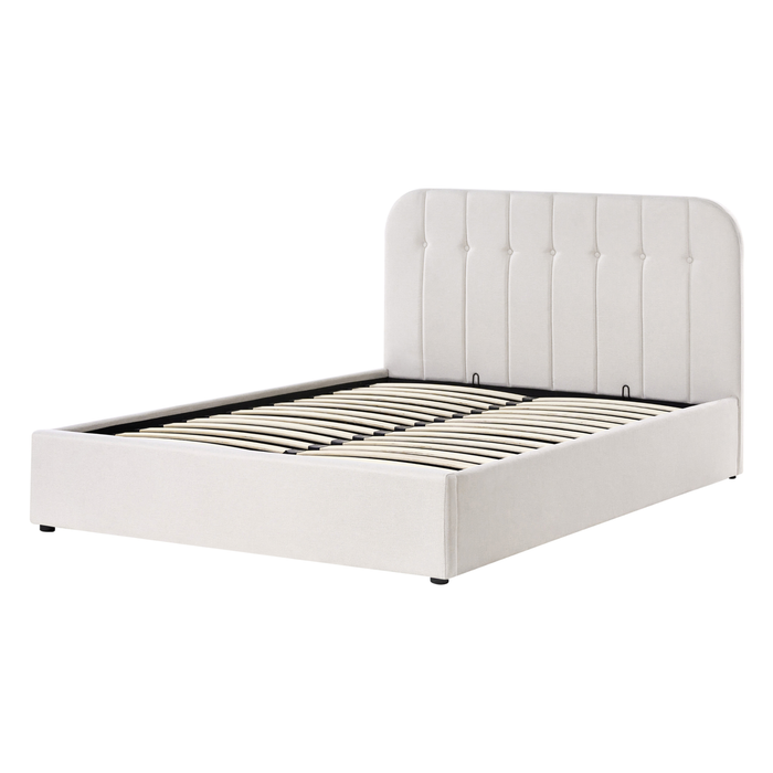 Beliani-CHALLANS-Bed met opbergruimte-Off-white-140 x 200 cm-Stof