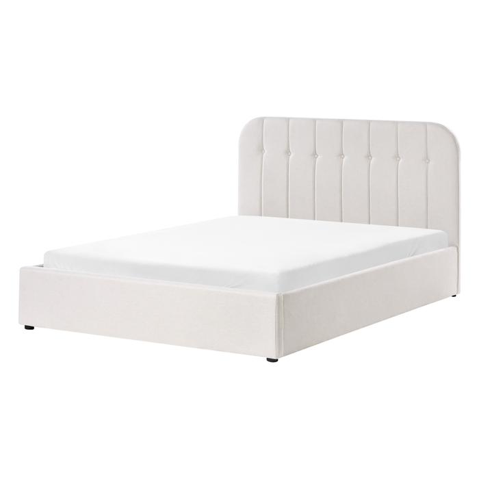 Beliani-CHALLANS-Bed met opbergruimte-Off-white-140 x 200 cm-Stof