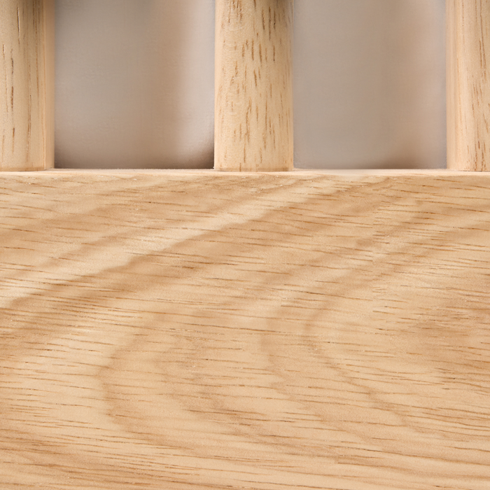 Beliani - HARFLEUR - Hemelbed - Lichtbruin - 180 x 200 cm - Rubberhout